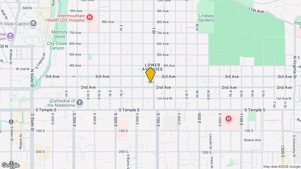 585 E 2nd Ave Map and Location Details