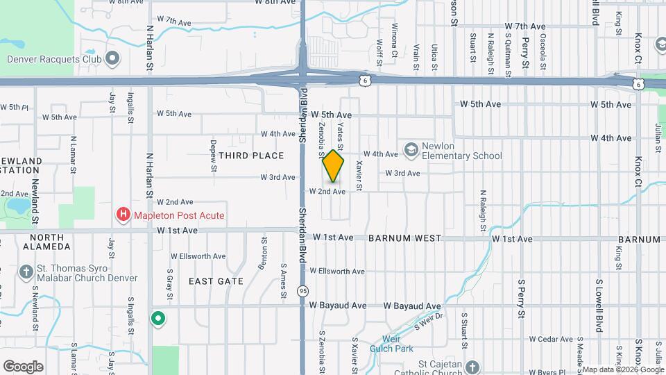5019 W 2nd Ave Map and Location Details
