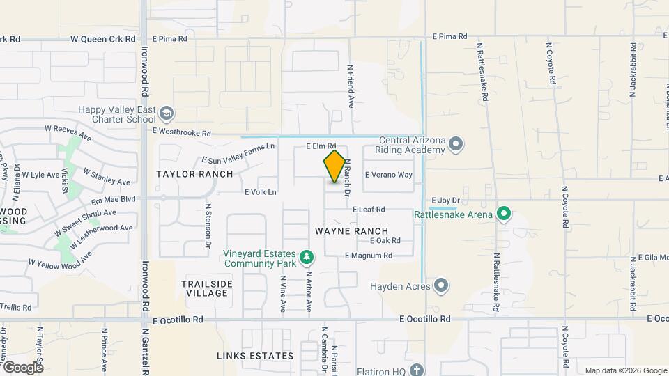 1314 E Ash Rd Mapa y Detalles de la Ubicación