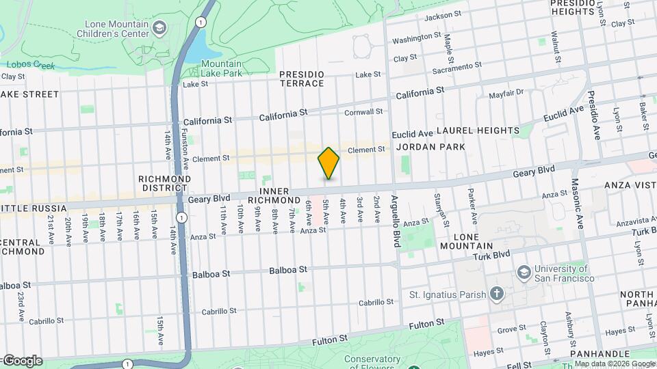 4044-4050-4050 Geary Blvd Map and Location Details