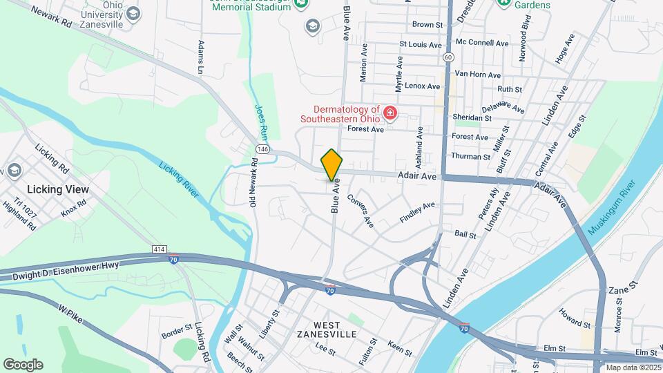 1117 Blue Ave Map and Location Details