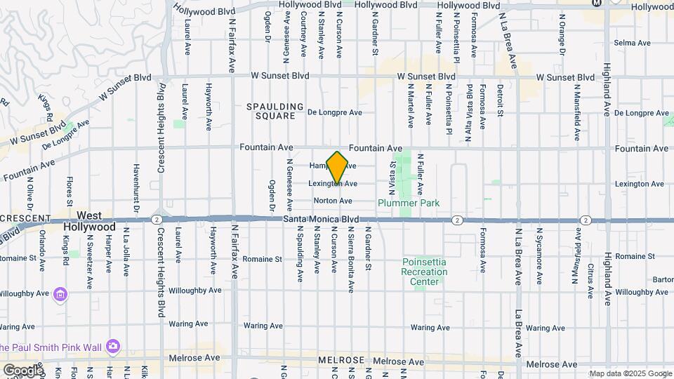 1169-1173 N Curson Ave Map and Location Details