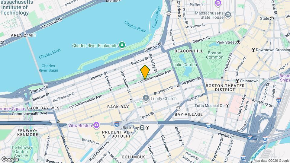 88 Commonwealth Ave Map and Location Details