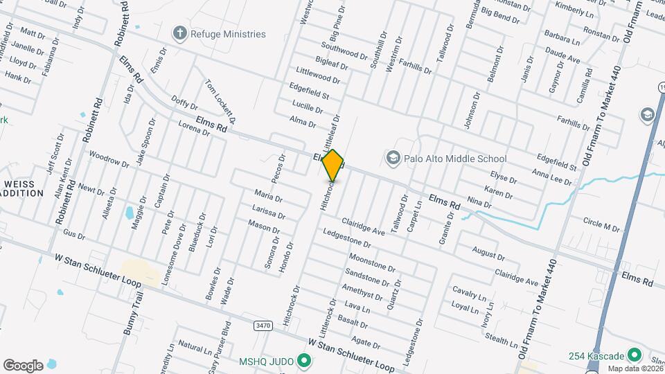 3900 Hitchrock Dr Map and Location Details