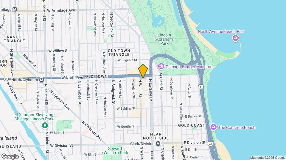 1553 N Wells St Map and Location Details