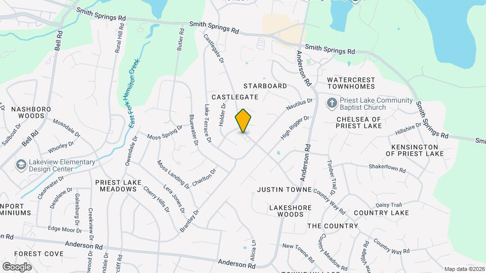 615 Castlegate Dr Map and Location Details