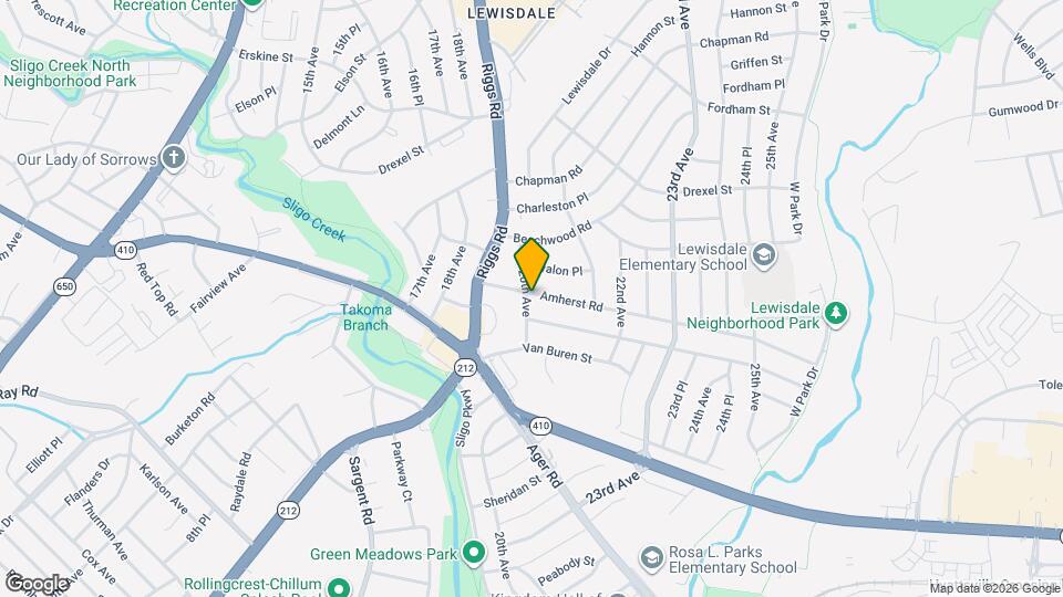 2001 Amherst Rd Map and Location Details