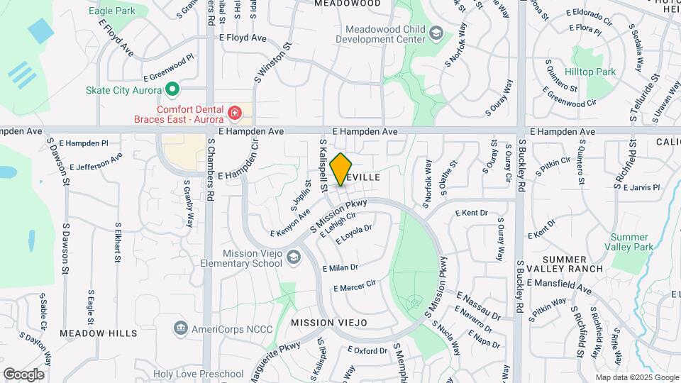 3655 S Kittredge St Map and Location Details