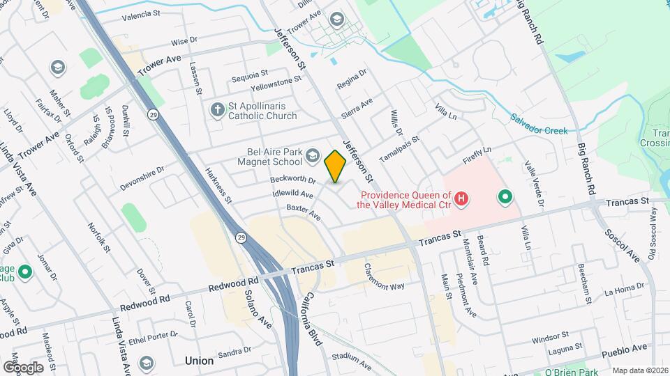 3580 Palomar Way Map and Location Details