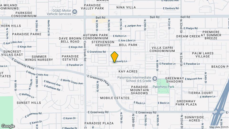 2622 E Paradise Ln Map and Location Details