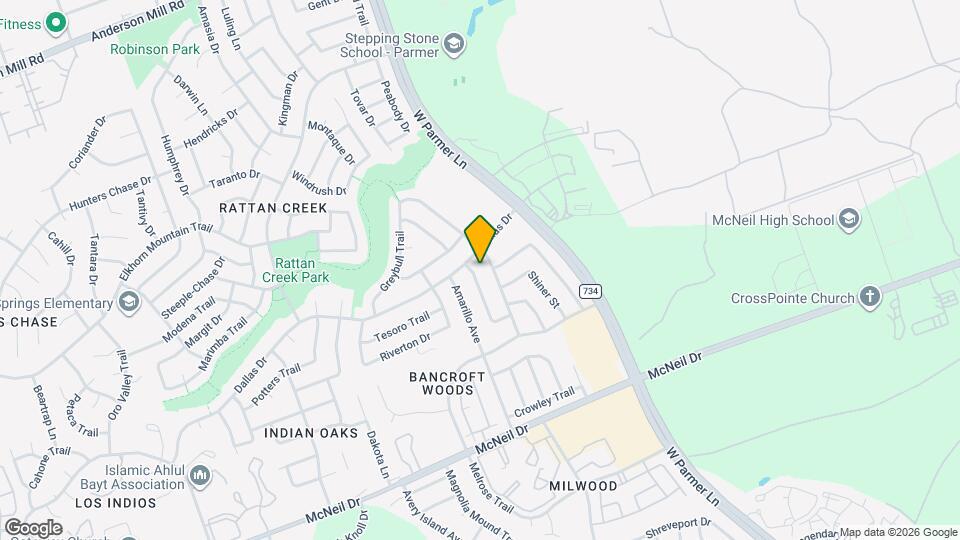 13235 Dime Box Trail Map and Location Details