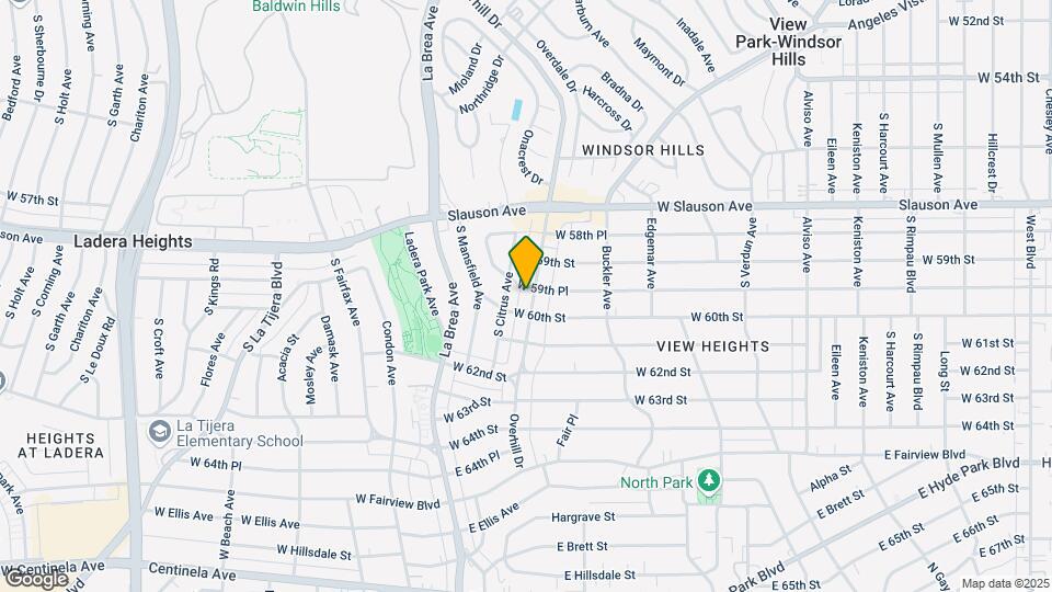 5955 Overhill Dr Map and Location Details