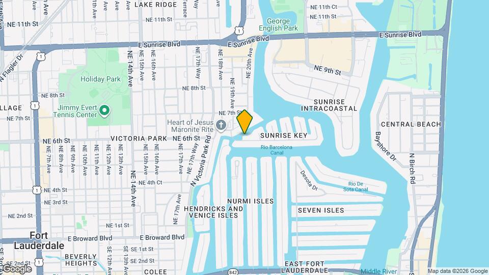 1919 Sunrise Key Blvd Map and Location Details