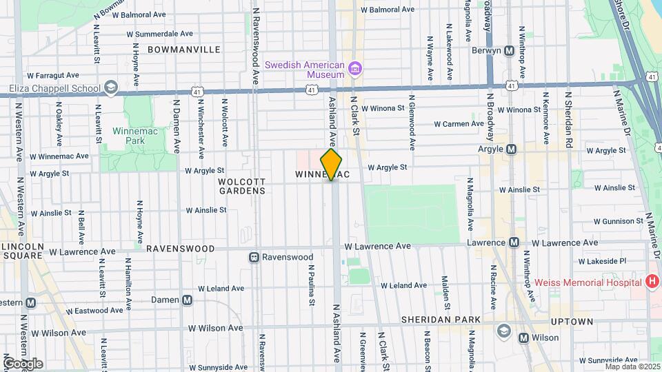 1607 W Ainslie St Mapa y Detalles de la Ubicación