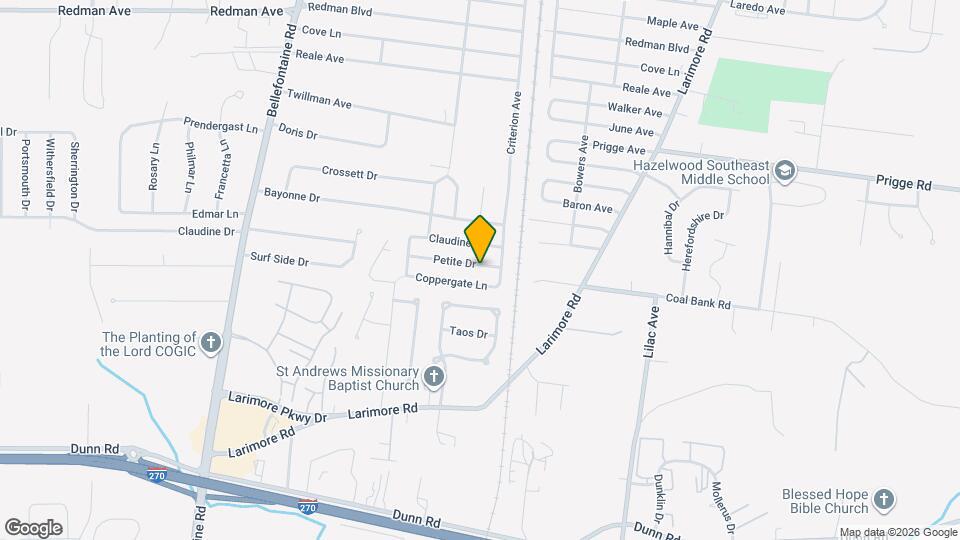 1310 Petite Dr Map and Location Details