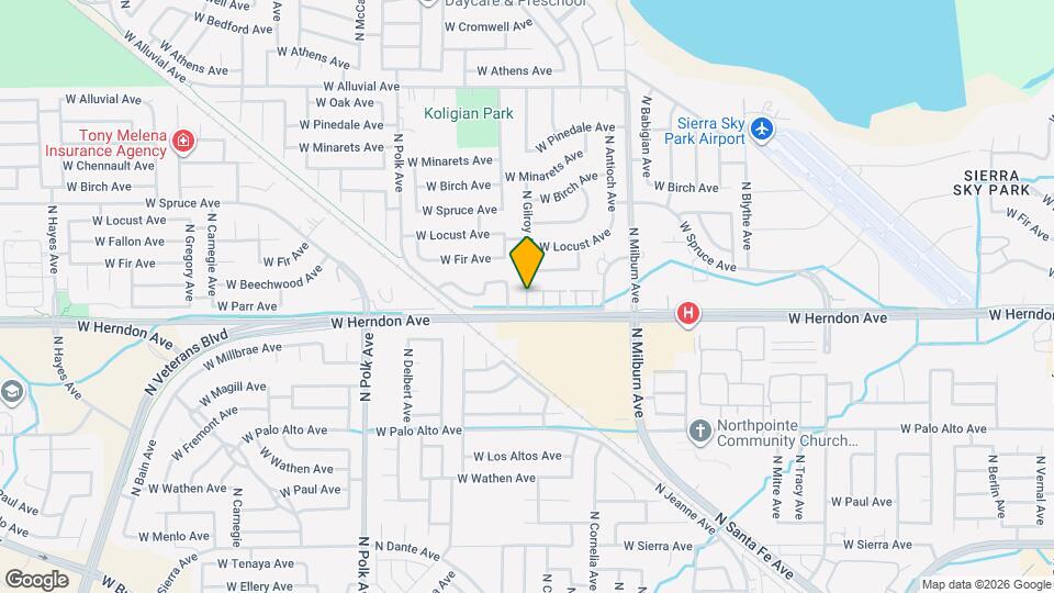 5062 W Herndon Ave Map and Location Details