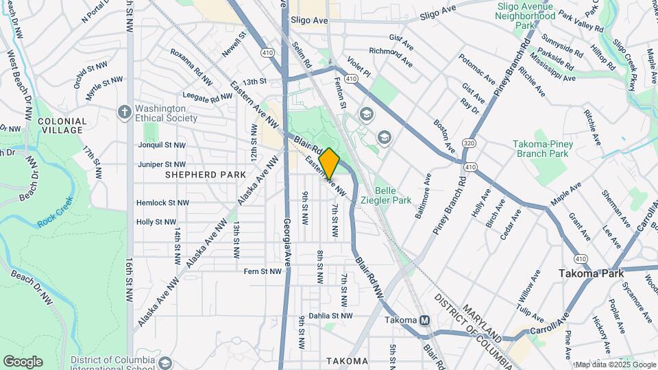7524 Eastern Ave NW Map and Location Details