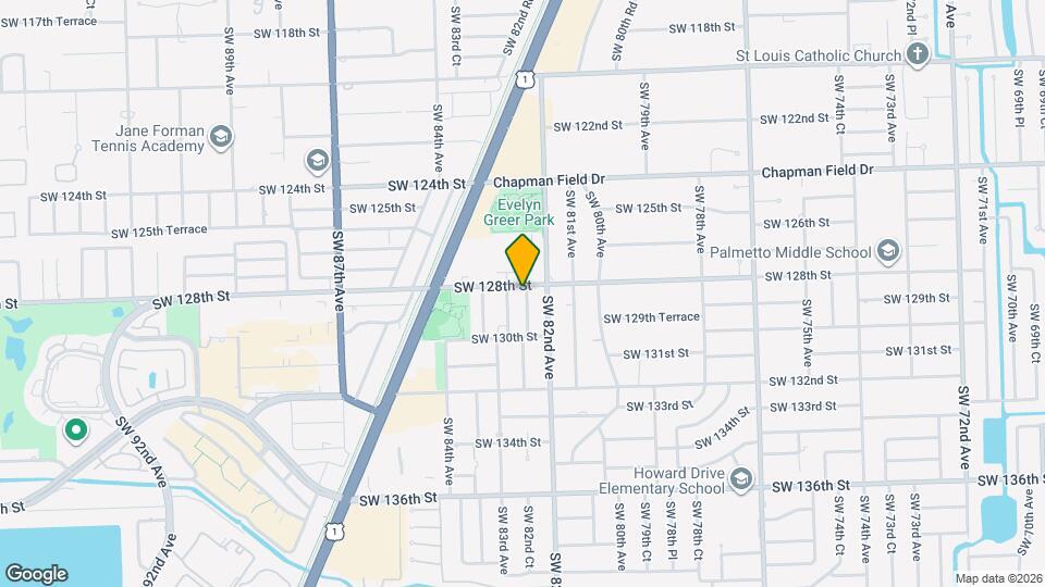 12800 SW 82nd Ct Map and Location Details