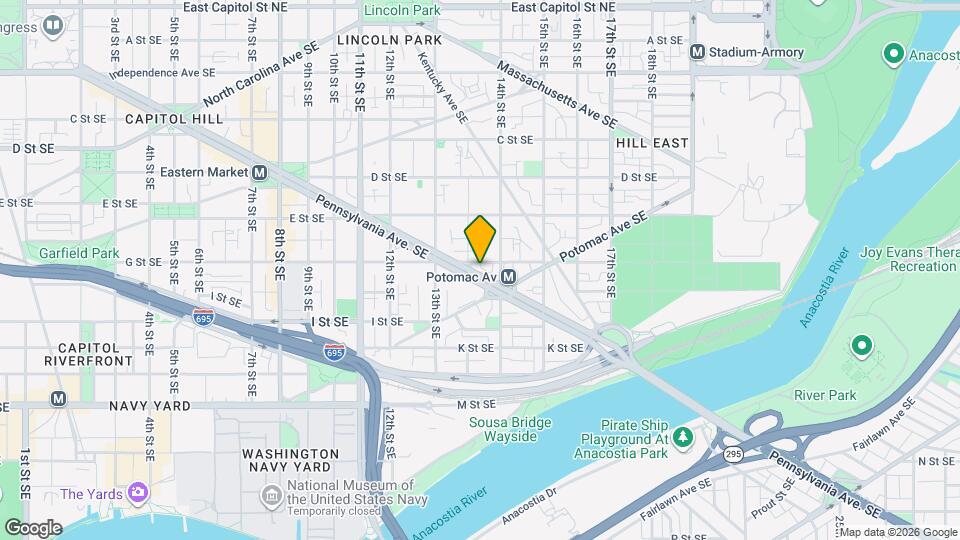 1338 Pennsylvania Ave. SE Map and Location Details