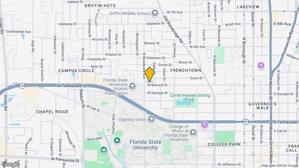 846 W Brevard St Map and Location Details