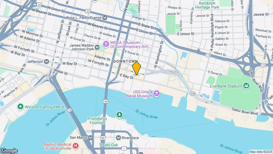 301 E Bay St Map and Location Details