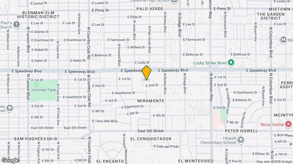 3456 E 1st St Map and Location Details