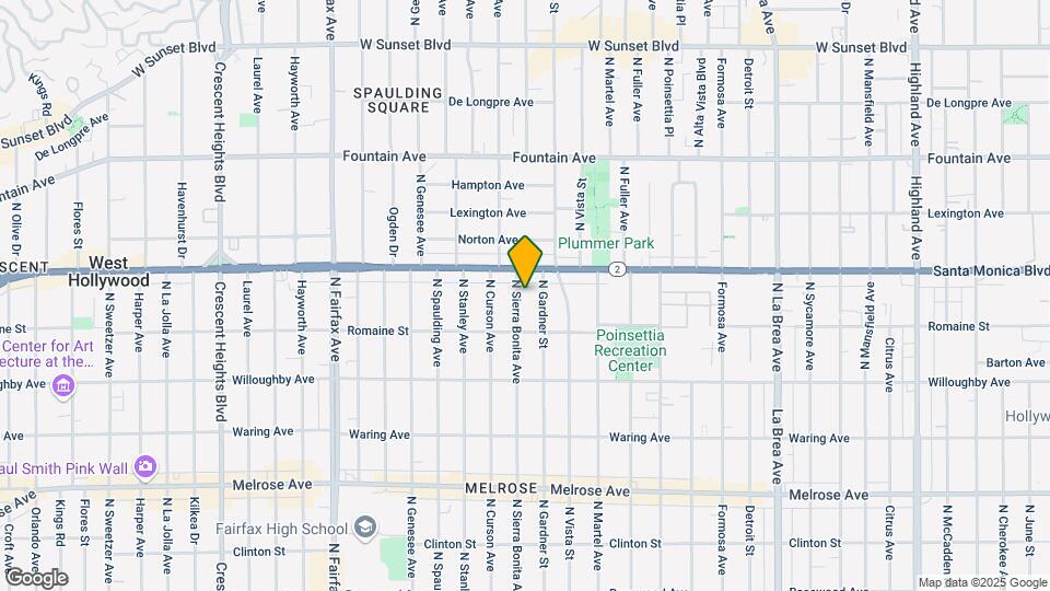 1040 N Sierra Bonita Ave Map and Location Details