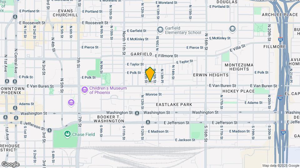 1210 E Van Buren St Map and Location Details