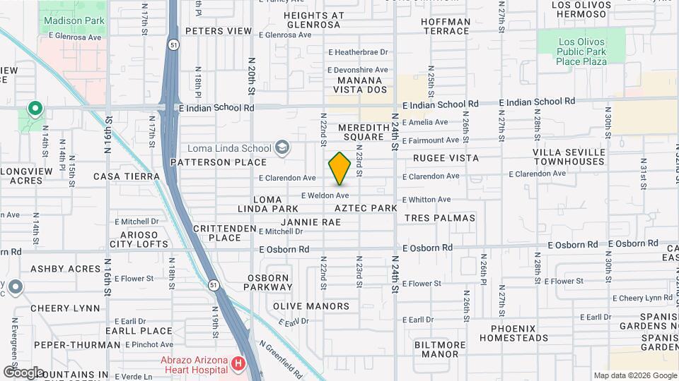 2220 E Weldon Ave Map and Location Details