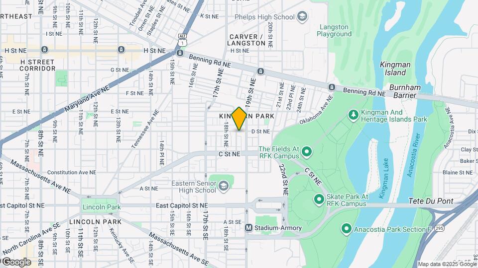 1823 D St NE-Unit -B Map and Location Details