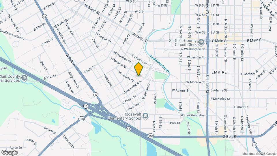 614 W Monroe St Map and Location Details