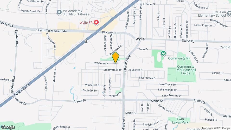 401 Willow Way Map and Location Details