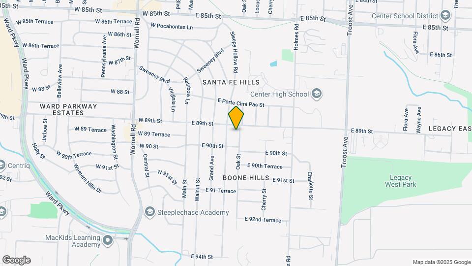 8916 Oak St Map and Location Details