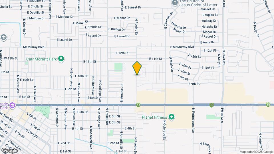 922 N Pueblo Dr Mapa y Detalles de la Ubicación