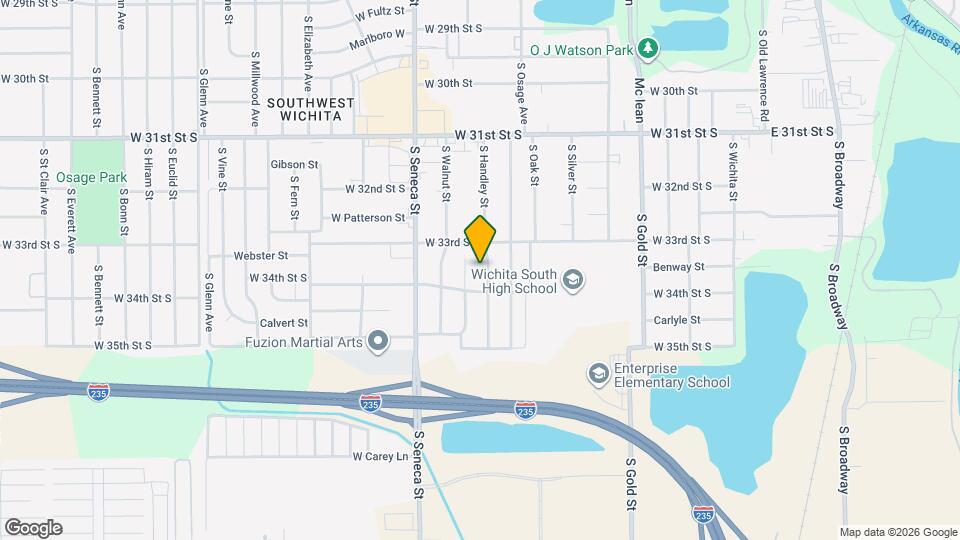 3425 S Handley St Mapa y Detalles de la Ubicación