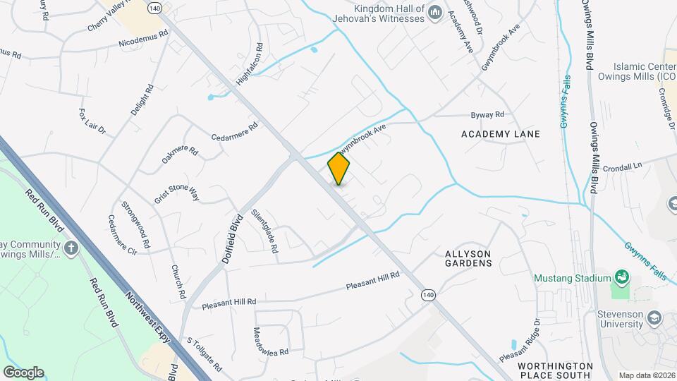 11129 Reisterstown Rd Map and Location Details