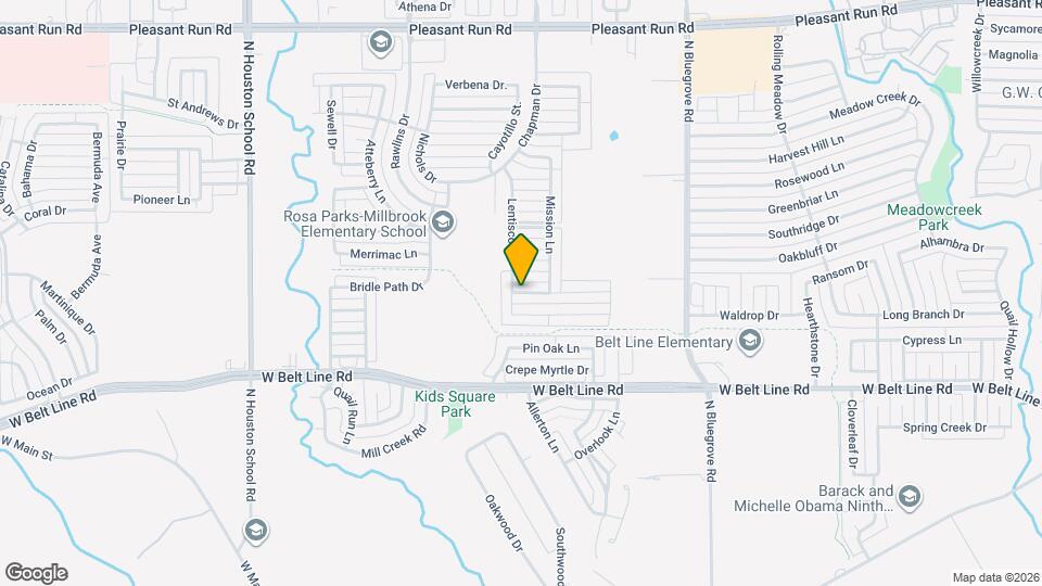 1938 Cross Oaks Dr Map and Location Details