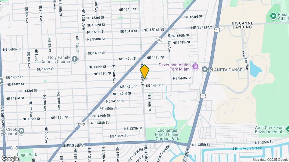 14351 NE 16th Ave, Unit Efficiency Map and Location Details