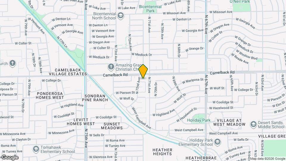 7120 W Mariposa Dr Map and Location Details