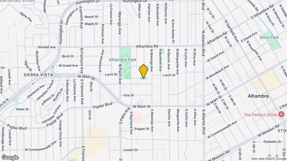 1725 Cedar St Mapa y Detalles de la Ubicación
