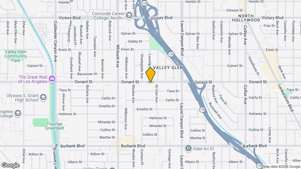 12300 Oxnard St Map and Location Details