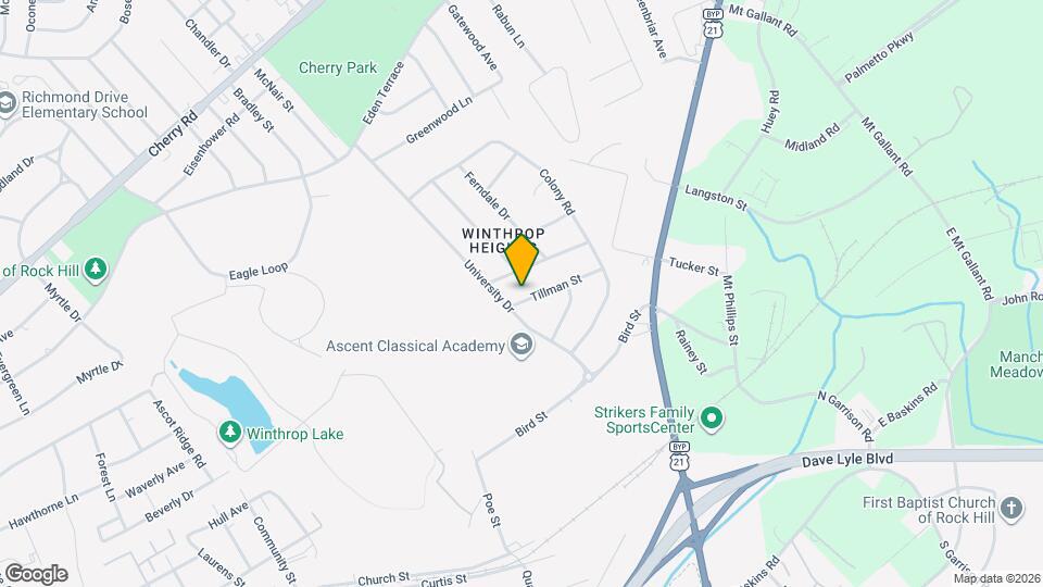 1615 Tillman St Map and Location Details