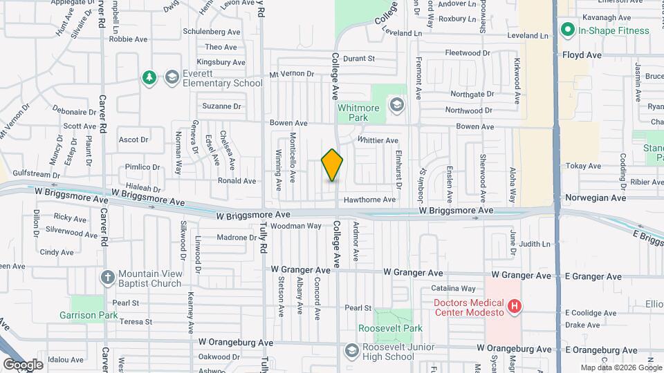 1825 College Ave, Unit #B Map and Location Details