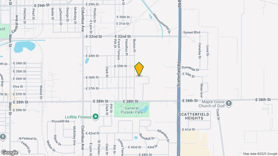 1731 E 36th St Map and Location Details