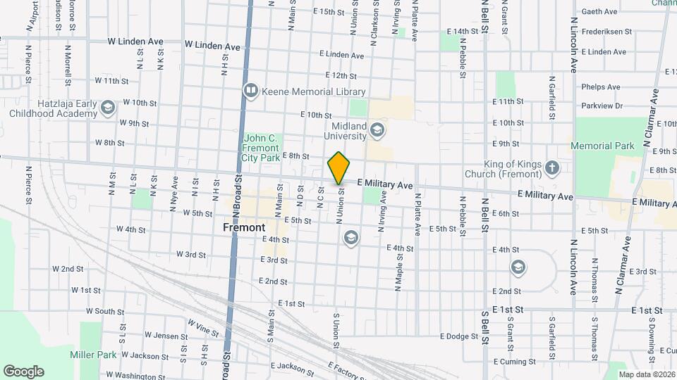 629 N Union St Map and Location Details