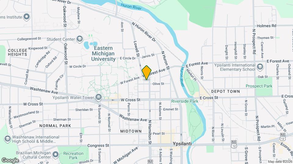 410 Olive St Map and Location Details