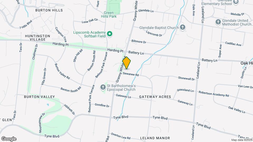 1158 Sewanee Rd Map and Location Details