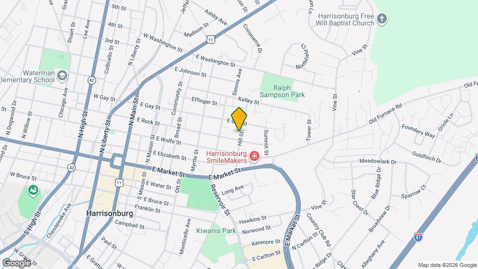 325 Hill St Mapa y Detalles de la Ubicación