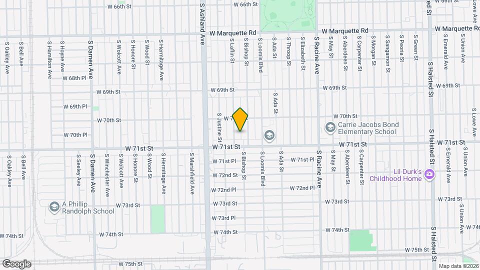 7031 S Laflin St Map and Location Details
