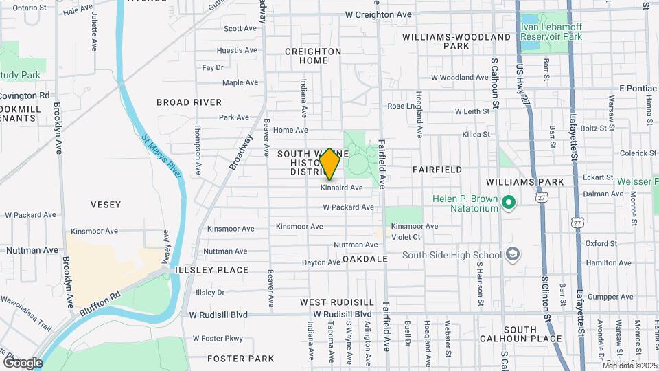 724 Kinnaird Ave Map and Location Details